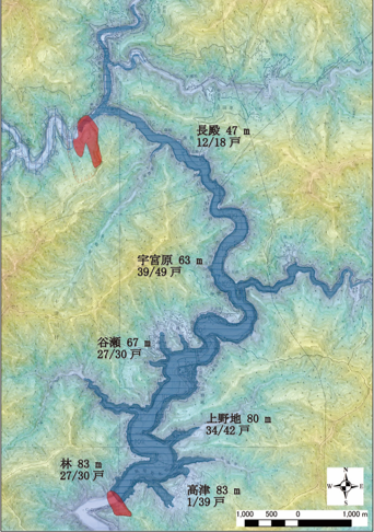 図8 新たに想定した林新湖の湛水範囲