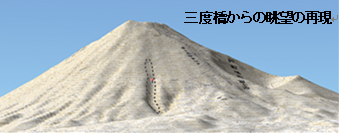 三度橋からの眺望の再現