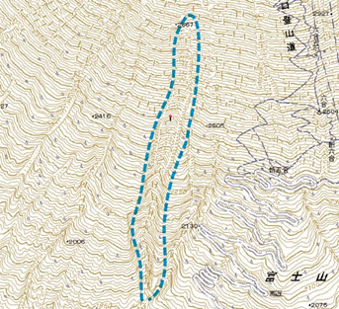 図5 天保谷の地形図上の位置