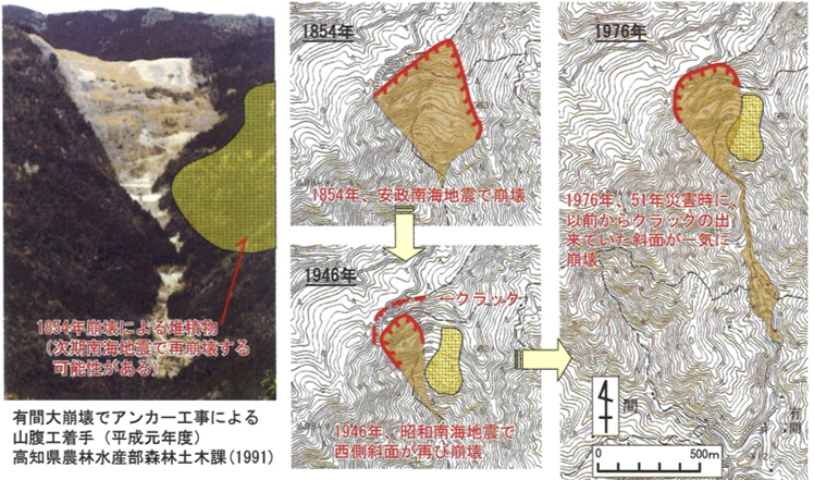 図7 土佐清水市三崎地区の想定天然ダムの湛水範囲